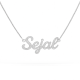 Handmade 925 Sterling Silver Sejal Iced Name Necklace